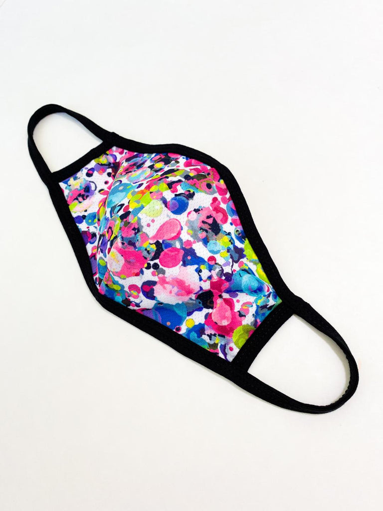 PRINT MESH MASK WITH COTTON LINING PLAYFUL SPLATTER