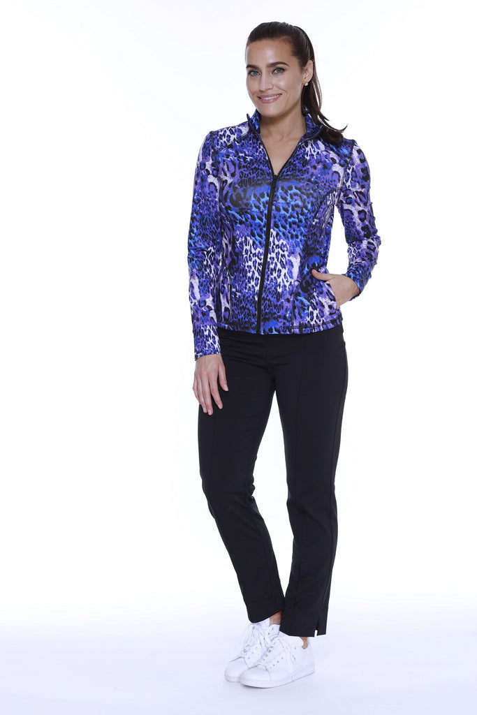 SCUBA JACKET PURPLE LEOPARD