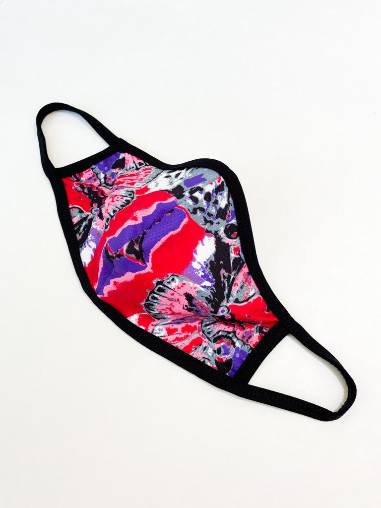 PRINT MESH MASK WITH COTTON LINING ADORABLE BUTTERFLY