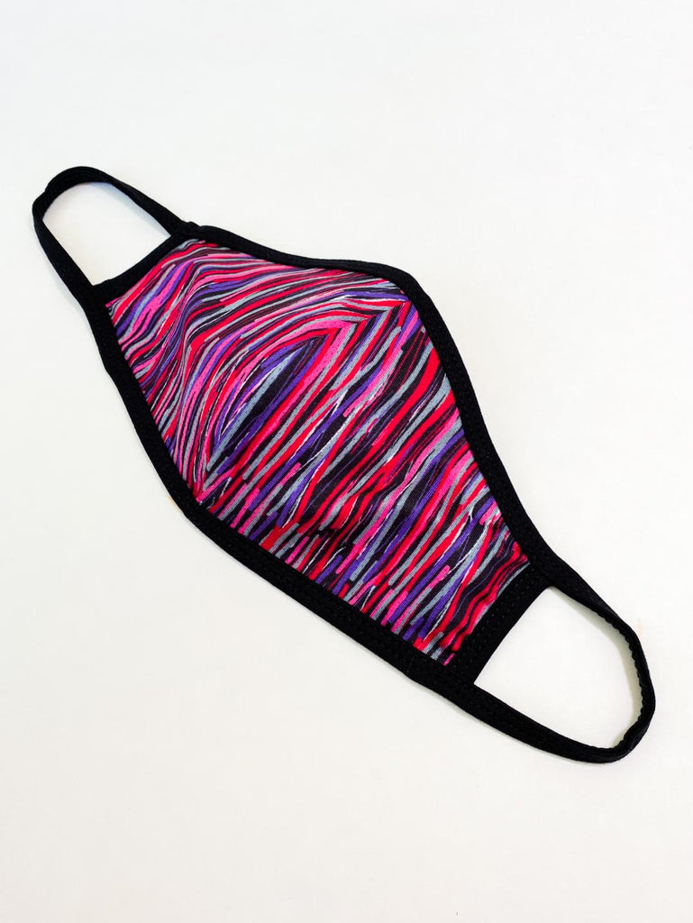PRINT MESH MASK WITH COTTON LINING ADORABLE BLACK STICK