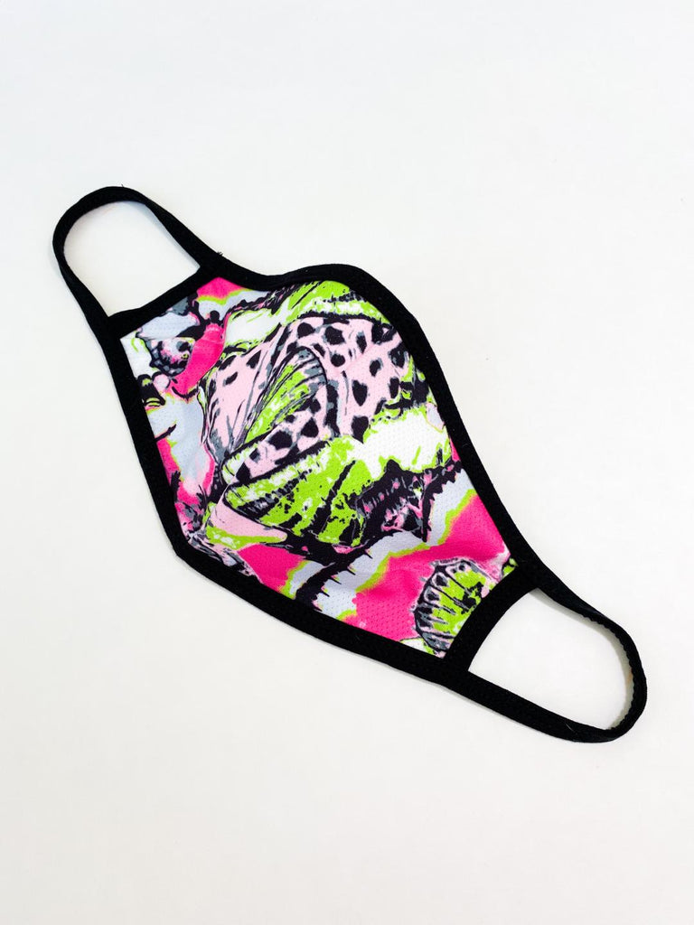 PRINT MESH MASK WITH COTTON LINING BOLD BUTTERFLY