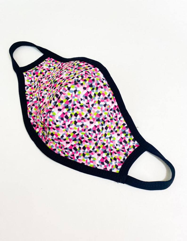 PRINT MESH MASK WITH COTTON LINING BOLD SM CRYSTAL