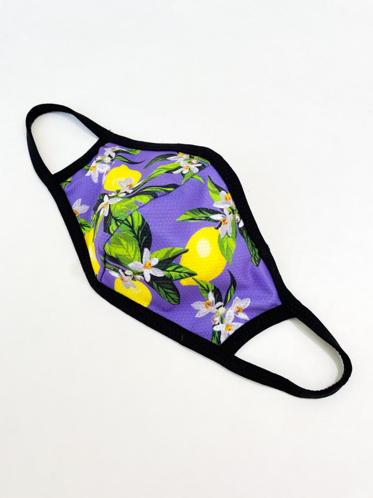 PRINT MESH MASK WITH COTTON LINING ORCHID LEMONS