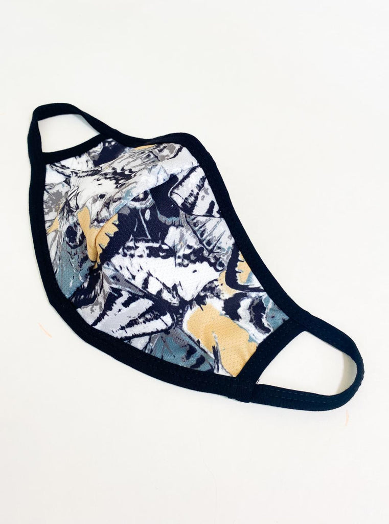 PRINT MESH MASK WITH COTTON LINING SAVVY BUTTERFLY
