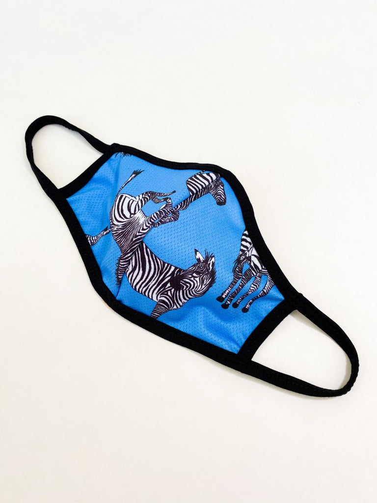 PRINT MESH MASK WITH COTTON LINING CB ZEBRA ANIMALS